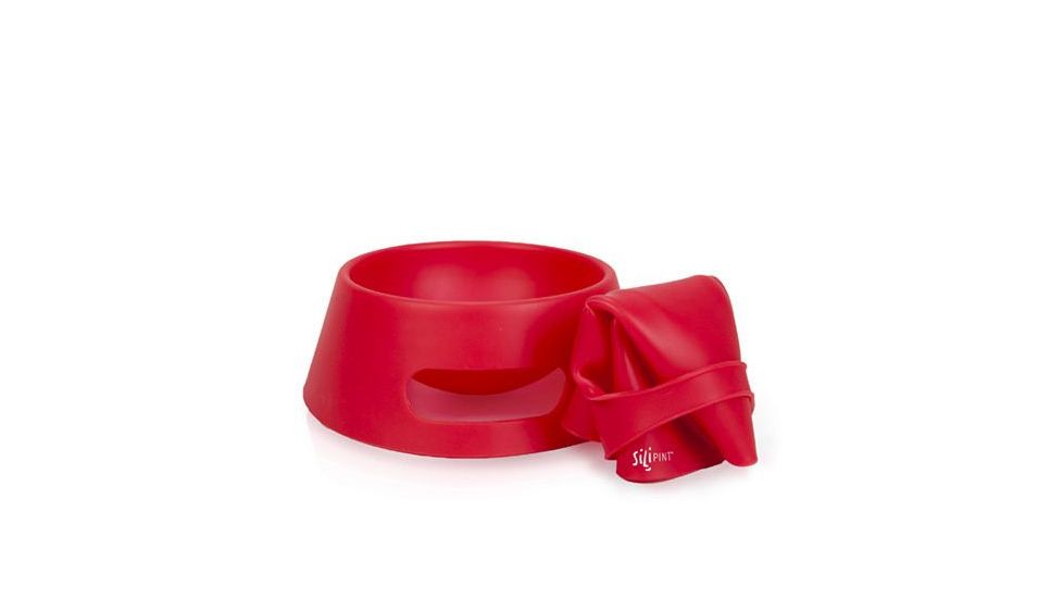 Silipint Aqua-Fur Dog Bowl, Ricochet Red, Red, SLP-22020