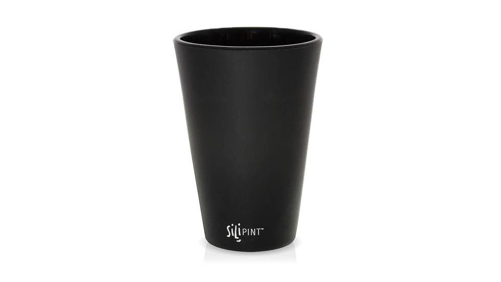 Silipint Pint Glass, 16oz, Bouncy Black, Black, SLP-21504