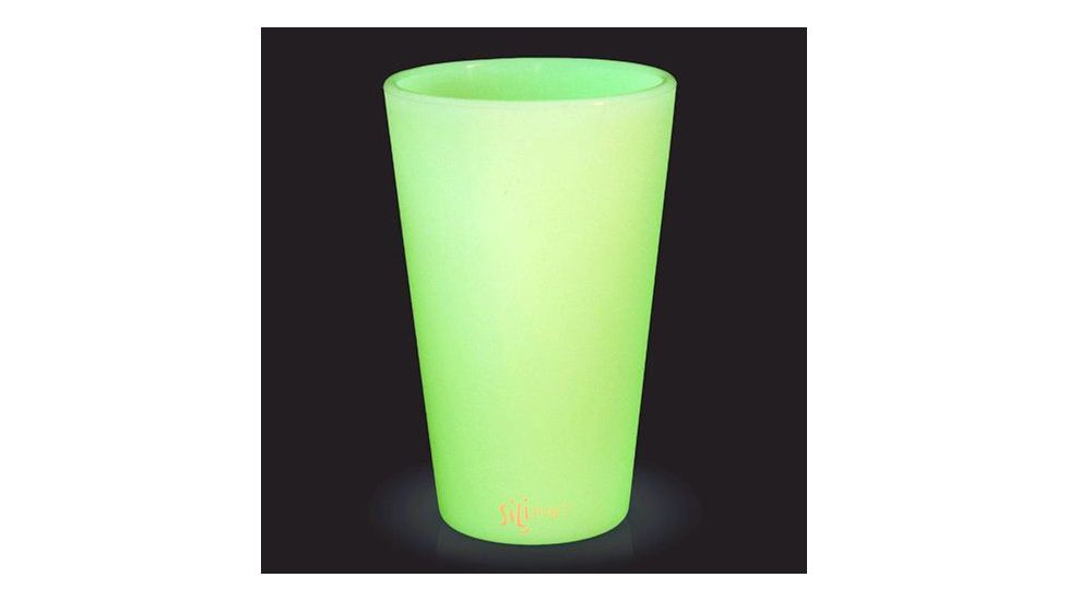 Silipint Pint Glass, 16oz, Glow-In-The-Dark Green, Green, SLP-21962