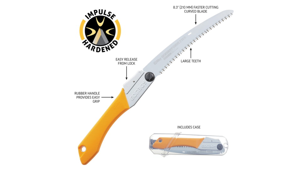 Scie Pliante Japonaise Silky Gomboy Curve 240 Mm - Lame Courbe, Denture Large Pour Bois Frais