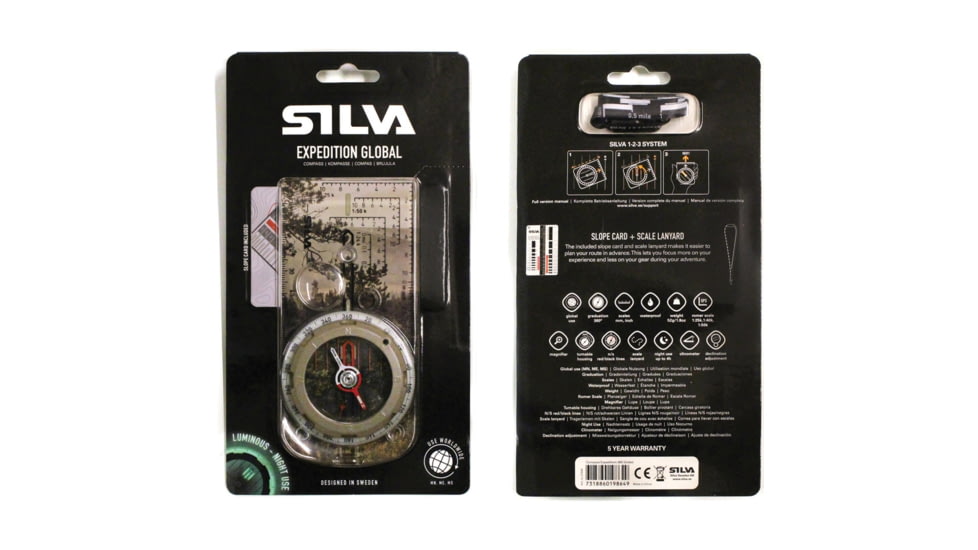 Silva Expedition Global Compass, 2.36in X 5in X 0.51in, 545010
