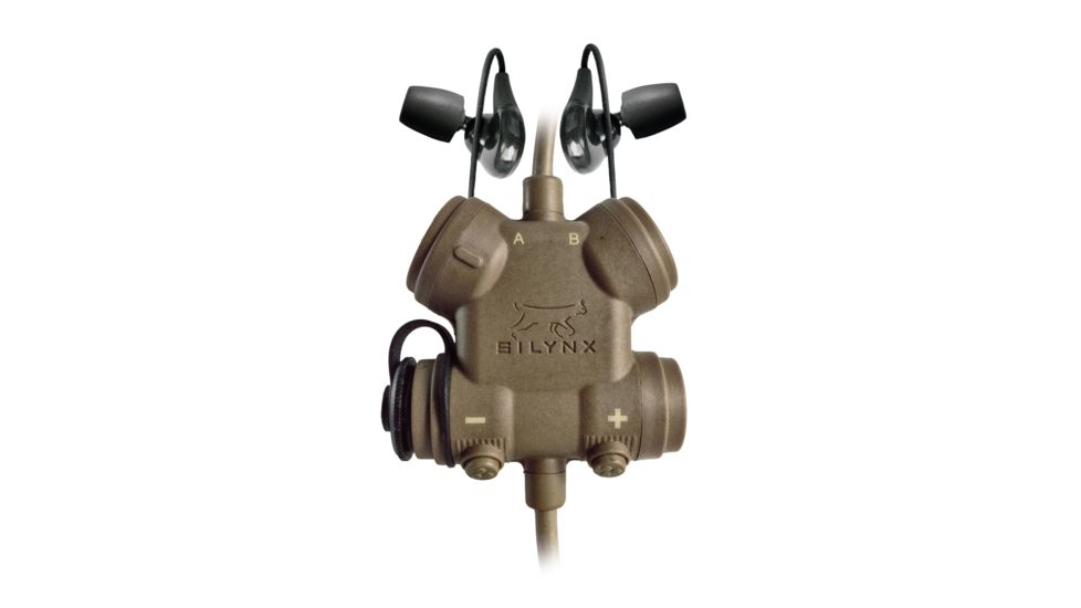 Silynx Clarus XPR Modular Sigle-Sided Headset w/CA0128-09 Cable Adapter, Tan, CXPRQH-D-012
