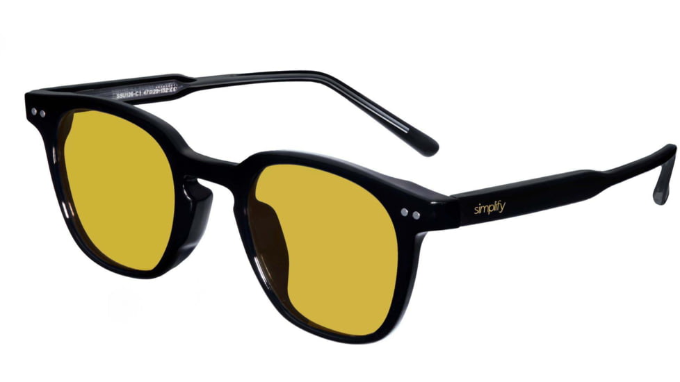 Simplify Alexander Polarized Sunglass, Black/Yellow, One Size, SSU126-C2