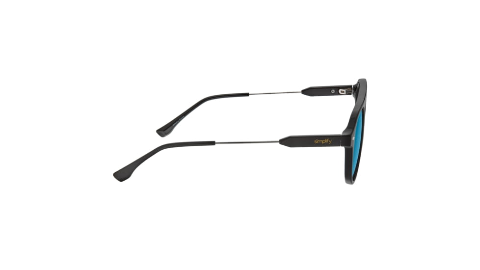 Simplify Carter Polarized Sunglasses, Black Frame, Blue Lens, Black/Blue, One Size, SSU127-C2
