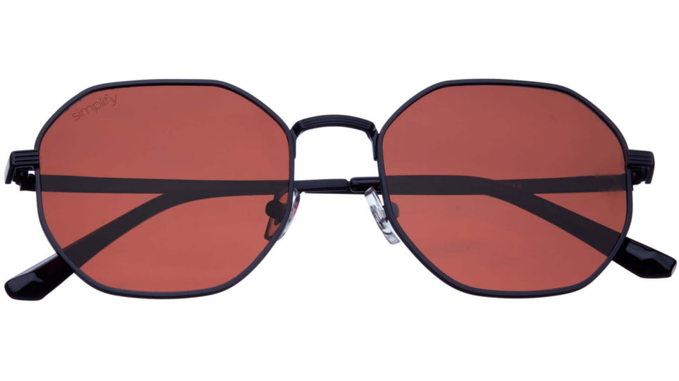 Simplify Ezra Polarized Sunglass, Black/Red, One Size, SSU125-RD