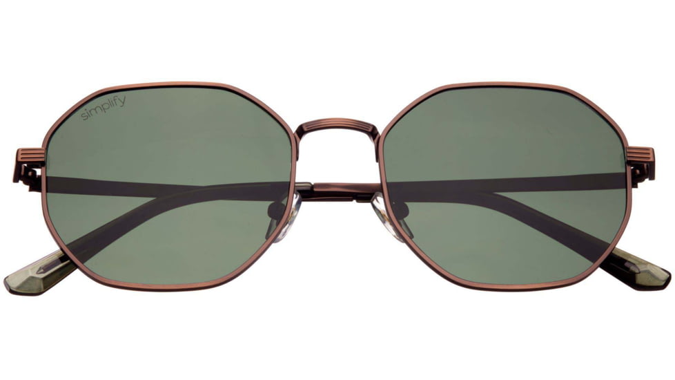 Simplify Ezra Polarized Sunglass, Bronze/Green, One Size, SSU125-GY
