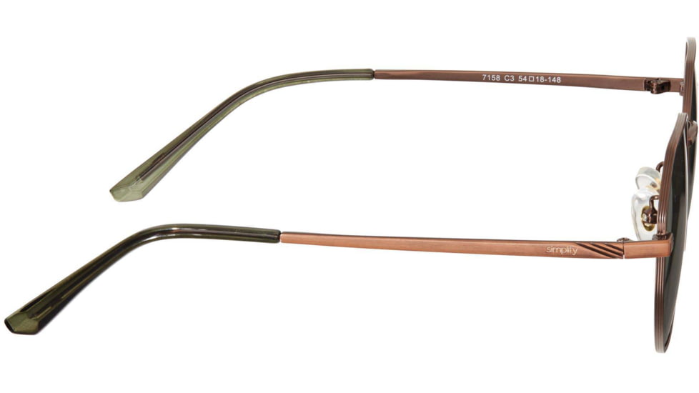Simplify Ezra Polarized Sunglass, Bronze/Green, One Size, SSU125-GY