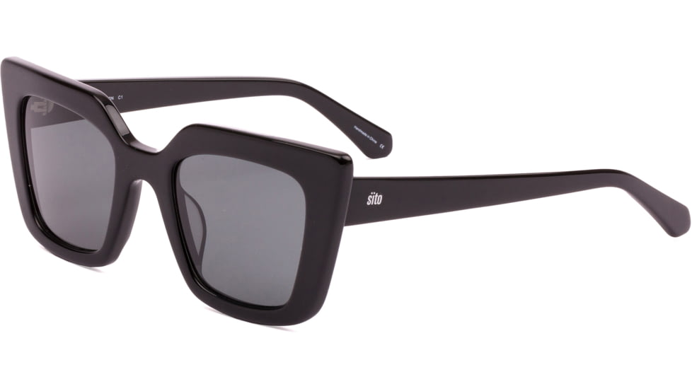 Sito Cult Vision Sunglasses, Black Frame, Iron Grey Polarized Lens, SICTV001P