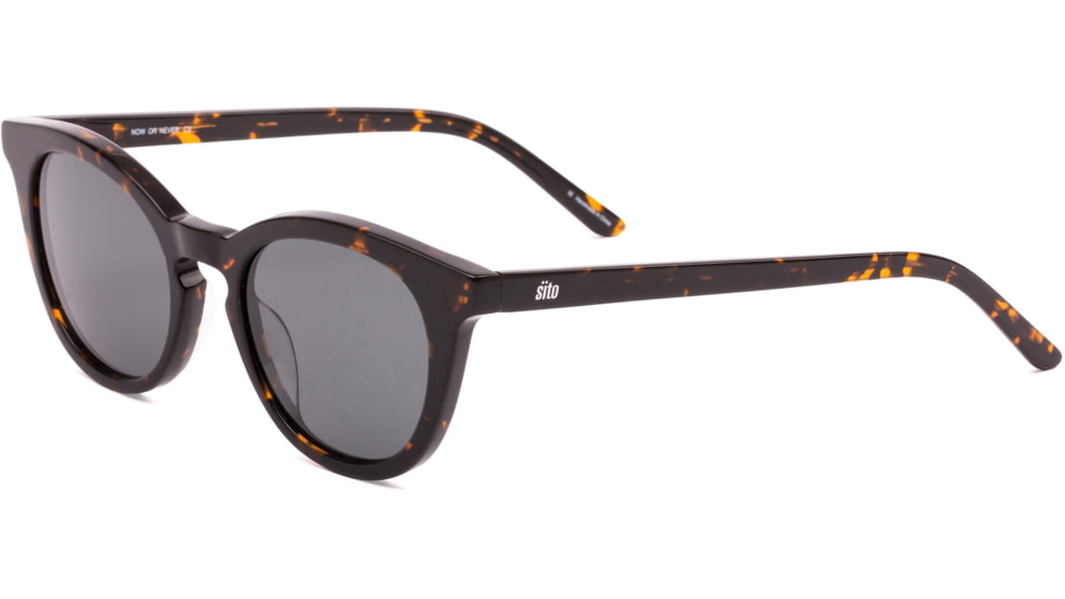 Sito Now Or Never Sunglasses, Havana Frame, Iron Grey Polarized Lens, SINON003P