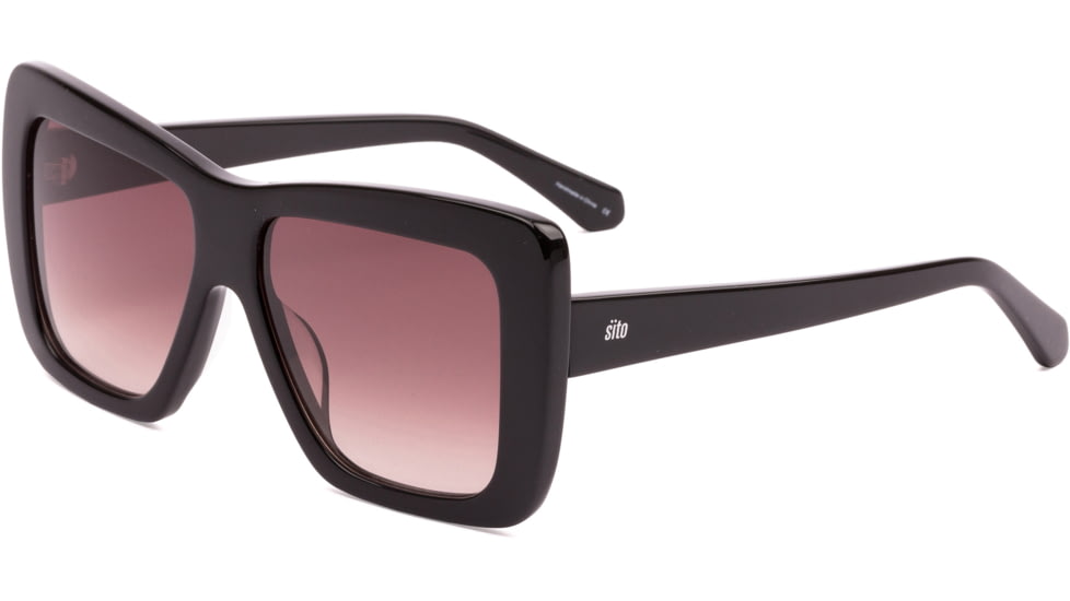 Sito Papillion Sunglasses, Black Frame, Amethyst Gradient Lens, SIPPN002S