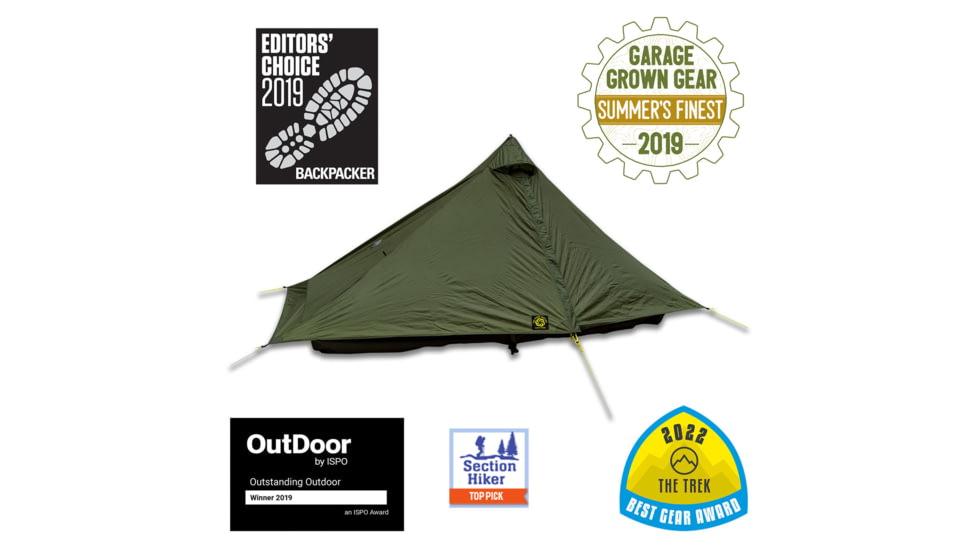 Six Moon Designs Lunar Backpacking Tents, Solo, 26oz, Gray, One Size, lunar-solo-tent