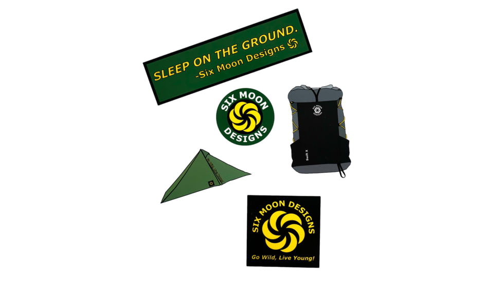 Six Moon Designs Sticker Pack, 5 Items, Multi, 1 Pack, sticker-pack