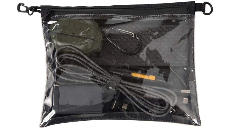 Six Moon Designs Zip Pouches, Black/Clear, Large, 14212L