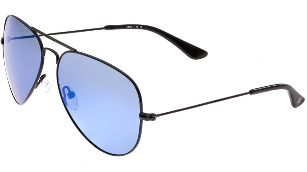 Sixty One Sunglasses Honupu Sunglasses, Black Frame, Blue Lens, Polarized, One Size, SIXS141BL