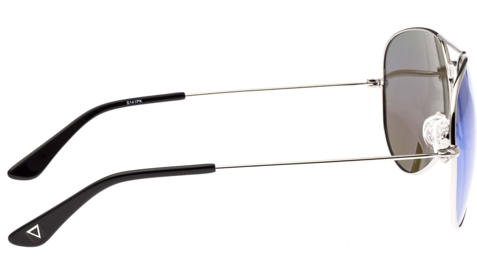 Sixty One Sunglasses Honupu Sunglasses, Silver Frame, Blue-Green Lens, Polarized, One Size, SIXS141GN