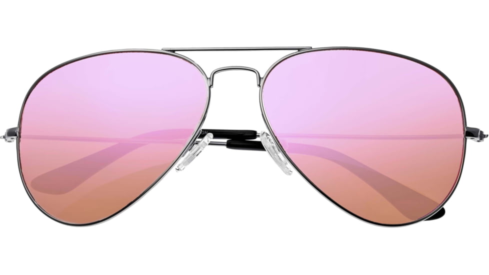 Sixty One Sunglasses Honupu Sunglasses, Silver Frame, Pink Lens, Polarized, One Size, SIXS141PK