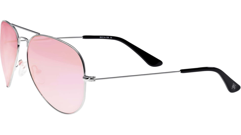 Sixty One Sunglasses Honupu Sunglasses, Silver Frame, Pink Lens, Polarized, One Size, SIXS141PK
