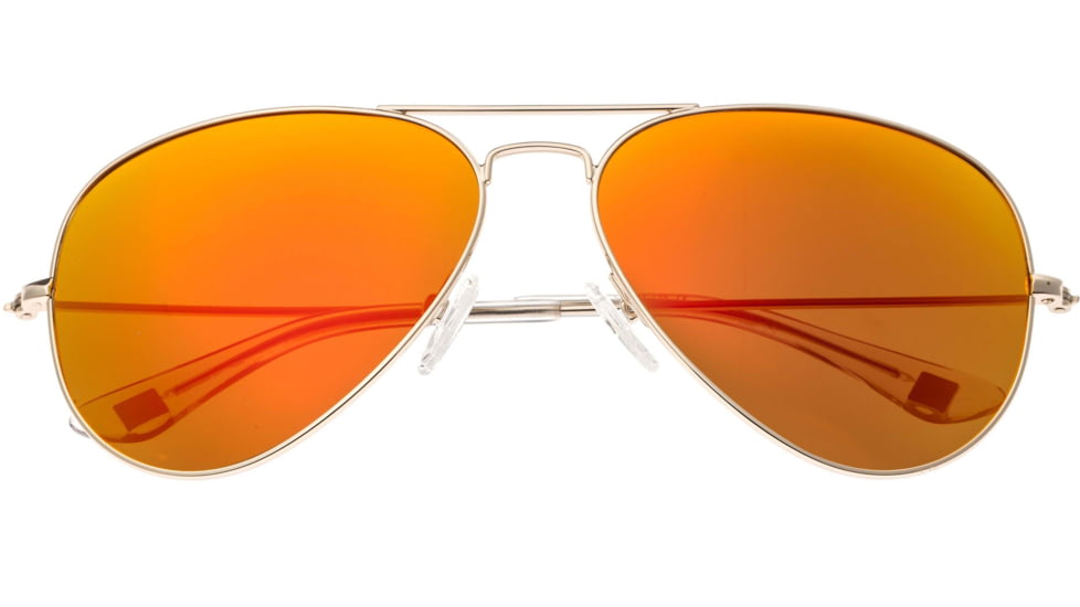 Sixty One Sunglasses Honupu Sunglasses, Silver Frame, Red-Orange Lens, Polarized, One Size, SIXS141RD