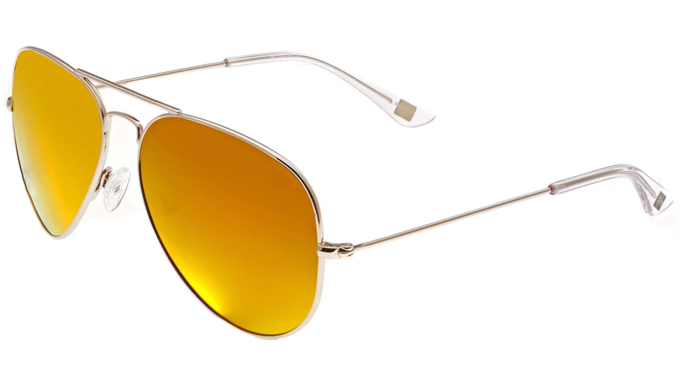 Sixty One Sunglasses Honupu Sunglasses, Silver Frame, Red-Orange Lens, Polarized, One Size, SIXS141RD