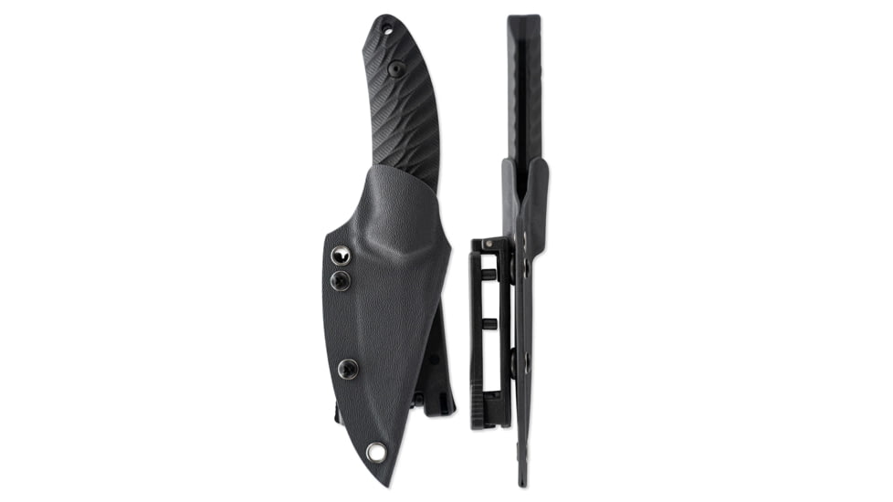Skallywag Tactical Crows Nest Fixed Blade Knife, 3.5in, 440c Stainless Steel, Drop Point Blade, G10 Handle, Black, Crows Nest-Black