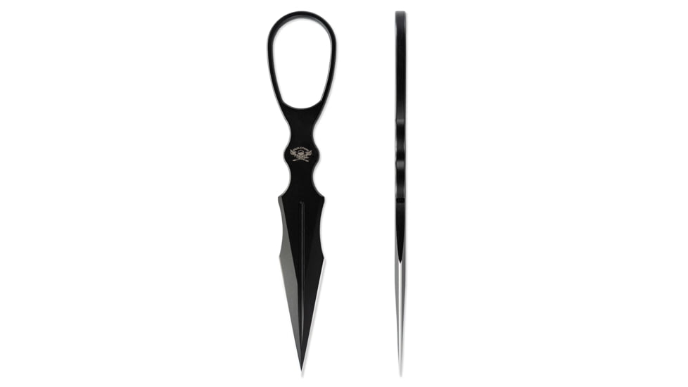 Skallywag Tactical D2 Dagger Fixed Blade Knife, 2.5, D2, Dagger Blade, Black, D2 Dagger-Black