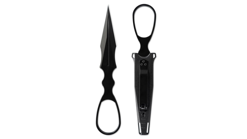Skallywag Tactical D2 Dagger Fixed Blade Knife, 2.5, D2, Dagger Blade, Black, D2 Dagger-Black