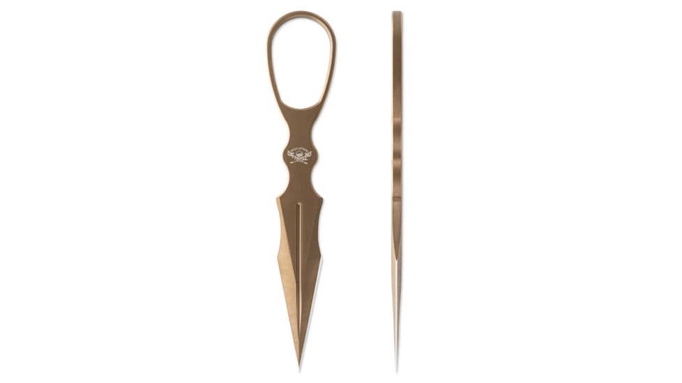 Skallywag Tactical D2 Dagger Fixed Blade Knife, 2.5 in, D2, Dagger Blade, Tan, D2 Dagger-Tan