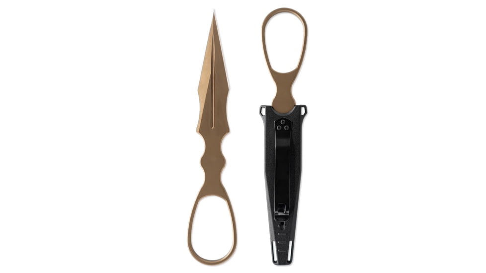 Skallywag Tactical D2 Dagger Fixed Blade Knife, 2.5 in, D2, Dagger Blade, Tan, D2 Dagger-Tan
