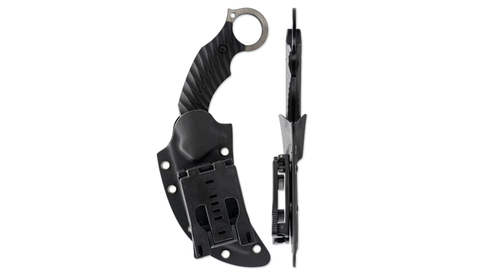 Skallywag Tactical Deep 6 Karambit Fixed Blade Knife, 4 in, 440c Stainless Steel, Hawkbill Blade, G10 Handle, Black, Deep 6 Karambit- Black