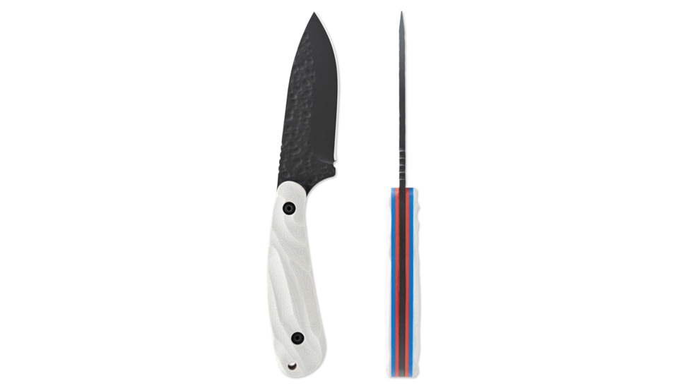 Skallywag Tactical Fireside Pro Fixed Blade Knife, 2.75in, Steel 440c, Spear Point, G10 Freedom Handle, Black, Fireside Pro - Freedom