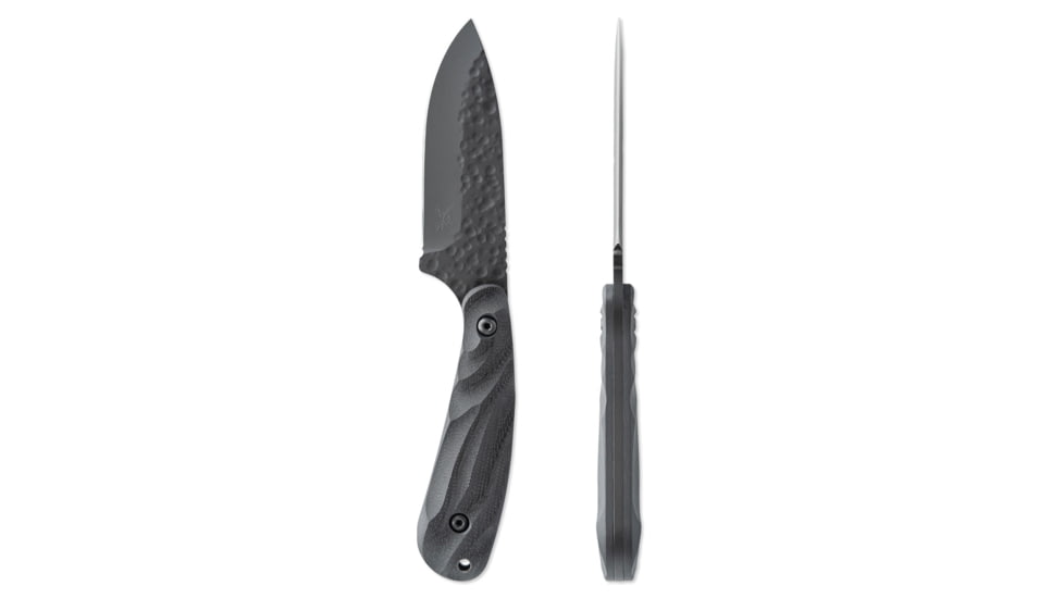 Skallywag Tactical Fireside Pro Fixed Blade Knife, 2.75in, Steel 440c, Spear Point, G10 Obsidian Handle, Black, Fireside Pro - Obsidian