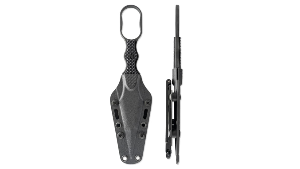Skallywag Tactical Guardian Fixed Blade Knife, 4 in, D2, Dagger Blade, G10 Handle, Black, Guardian-Black