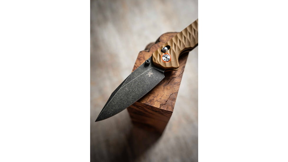 Skallywag Tactical Mako II Folding Knife, 3.5in, D2, Drop Point Blade, G10, Desert Tan Handle, Mako II - Desert Tan