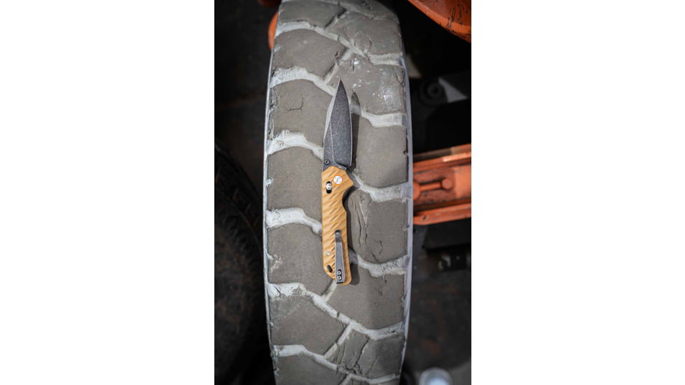 Skallywag Tactical Mako II Folding Knife, 3.5in, D2, Drop Point Blade, G10, Desert Tan Handle, Mako II - Desert Tan