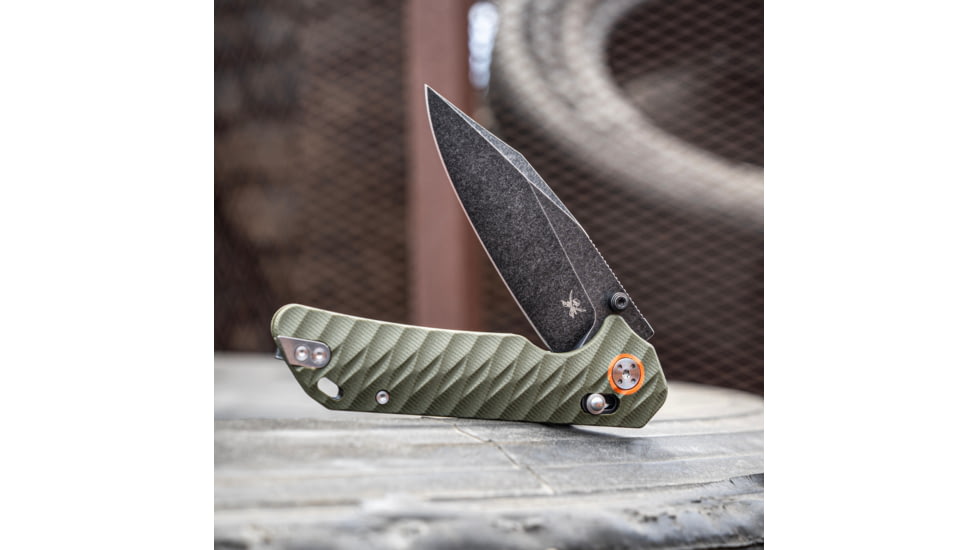 Skallywag Tactical Mako II Folding Knife, 3.5in, D2, Drop Point Blade, G10, OD Green Handle, Mako II - OD Green