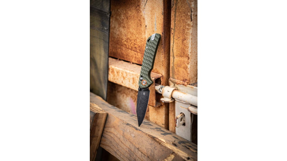 Skallywag Tactical Mako II Folding Knife, 3.5in, D2, Drop Point Blade, G10, OD Green Handle, Mako II - OD Green