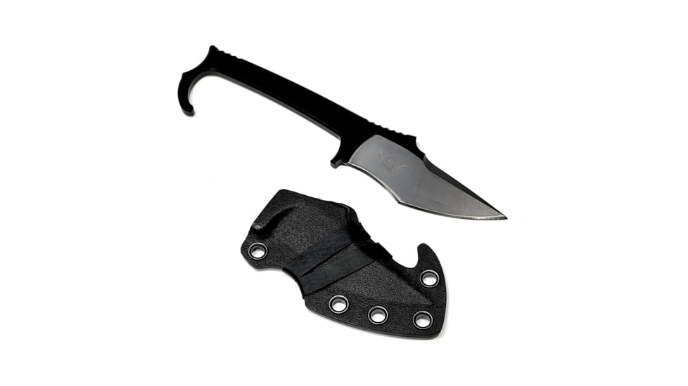 Skallywag Tactical MDV Plus One Fixed Blade Knife, 3.25 in, D2, Modified Tanto Blade, Black, MDV Plus One-Black