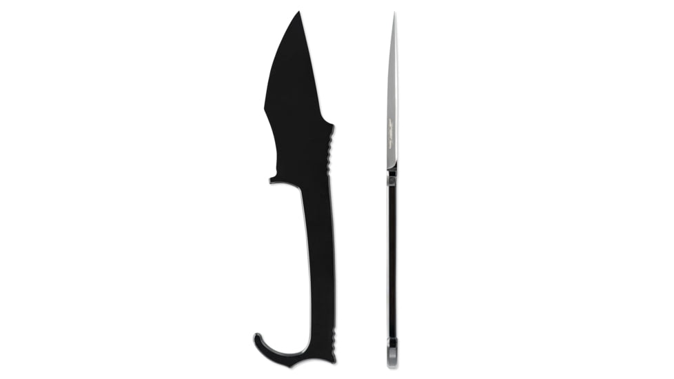 Skallywag Tactical MDV Plus One Fixed Blade Knife, 3.25 in, D2, Modified Tanto Blade, Black, MDV Plus One-Black