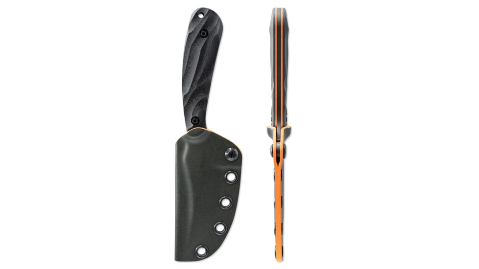 Skallywag Tactical Scorpion Pro Fixed Blade Knife, 2.75in, Steel 440c, Persian, G10 Hunter Orange Handle, Black, Scorpion Pro - Hunter Orange