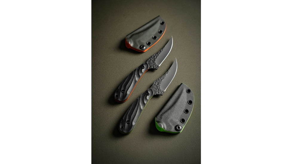 Skallywag Tactical Scorpion Pro Fixed Blade Knife, 2.75in, Steel 440c, Persian, G10 Hunter Orange Handle, Black, Scorpion Pro - Hunter Orange