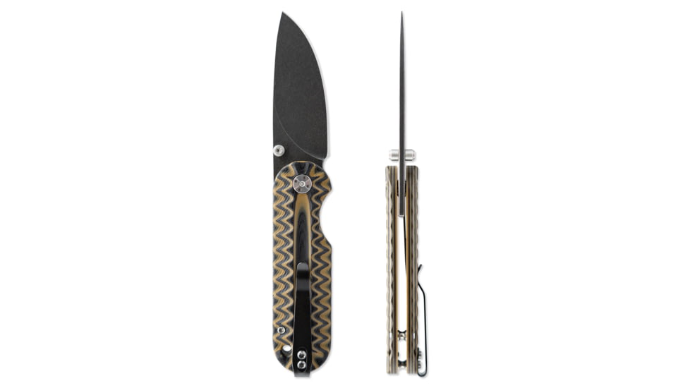 Skallywag Tactical Searoach Folding Knife, 2.75in, D2 Steel, G10 Handle, Black/Tan, The Searoach-Black &amp; Tan