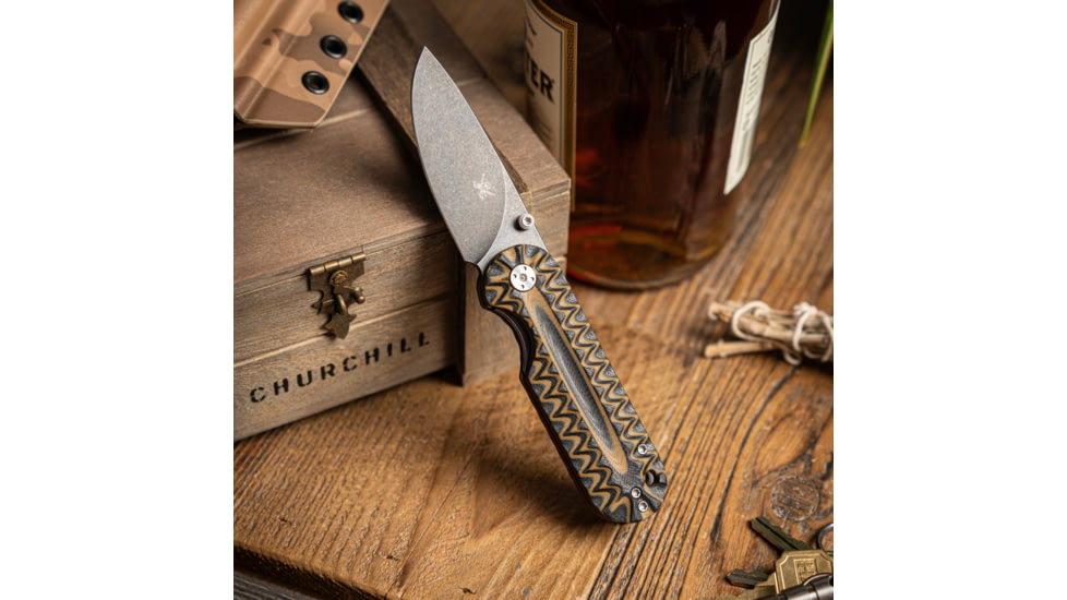 Skallywag Tactical Searoach Folding Knife, 2.75in, D2 Steel, G10 Handle, Black/Tan, The Searoach-Black &amp; Tan