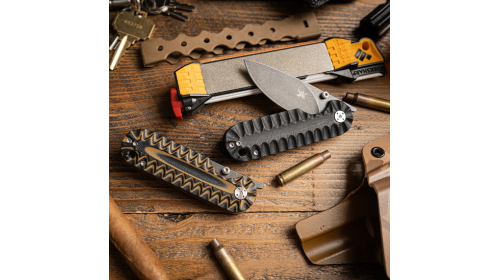 Skallywag Tactical Searoach Folding Knife, 2.75in, D2 Steel, G10 Handle, Black/Tan, The Searoach-Black &amp; Tan