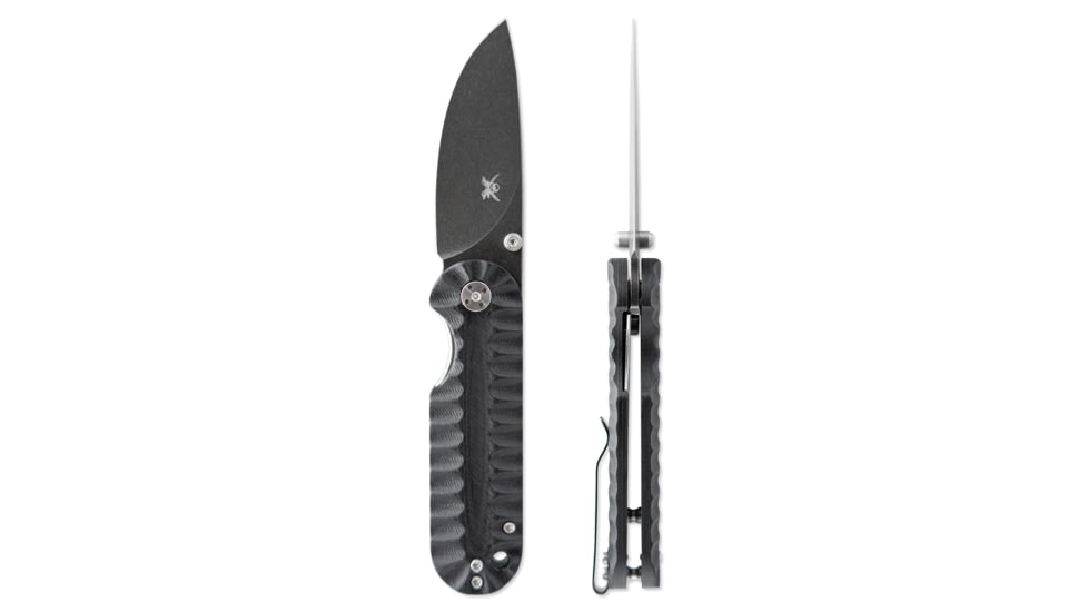 Skallywag Tactical Searoach Folding Knife, 2.75in, D2 Steel, G10 Handle, Black, The Searoach-Black