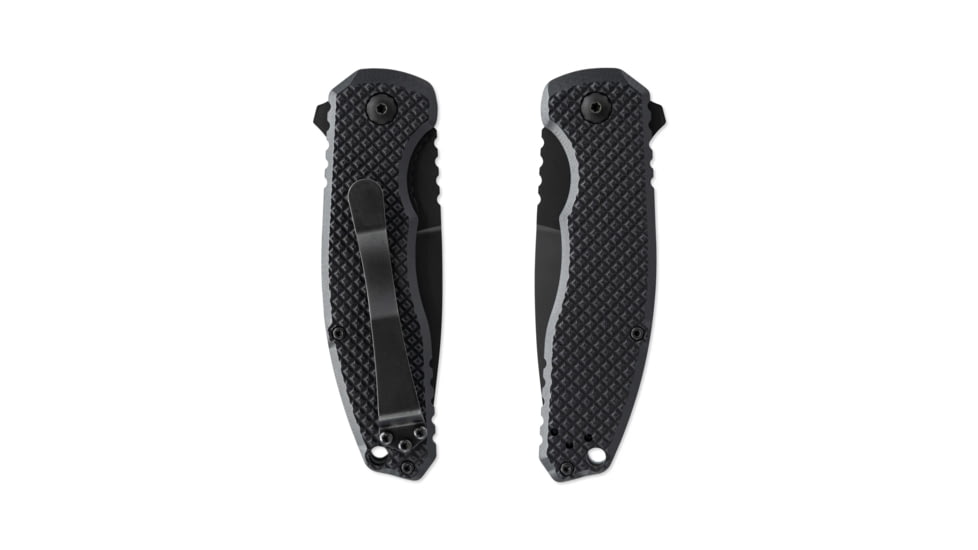 Skallywag Tactical Sentrax Folding Knife, 3.25 in, 154CM, Drop Point Blade, G10/Stainless Steel Handle, Black, Sentrax