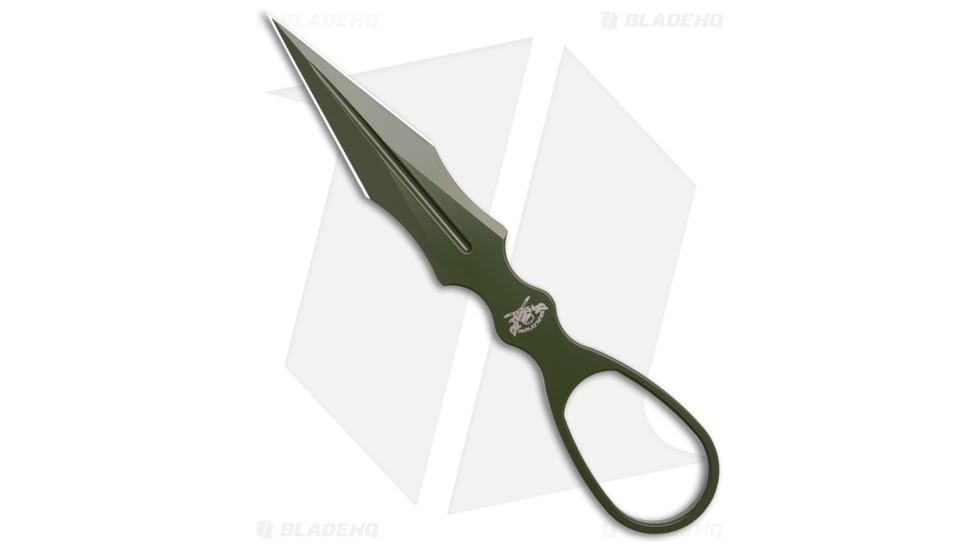 Skallywag Tactical D2 Dagger Fixed Blade Knife, 2.50in, D2, Dagger Blade, Steel, OD Green Handle, OD Green/Green, 7.75 inch, BHQ-219350