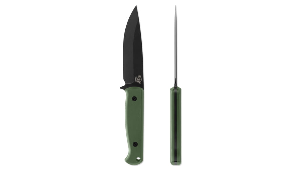 Skallywag Tactical Wanderer Fixed Blade Knife, 4.75 in, 154CM, Straight Back Blade, G10 Handle, Green, Wanderer-Green