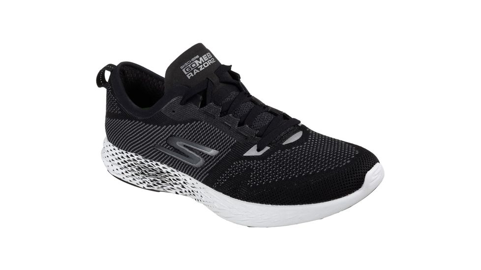 Skechers GO MEB Razor 2 Men's Road Running Shoes, Black/White, 55212-BKW