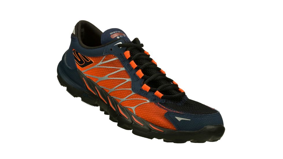 Skechers GObionic All Weather Trail Running Shoe - Men's-Black/Orange-9 US-Medium