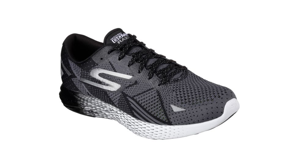 Skechers GOmeb Razor Road Running Shoe - Men's-Black/White-Medium-11